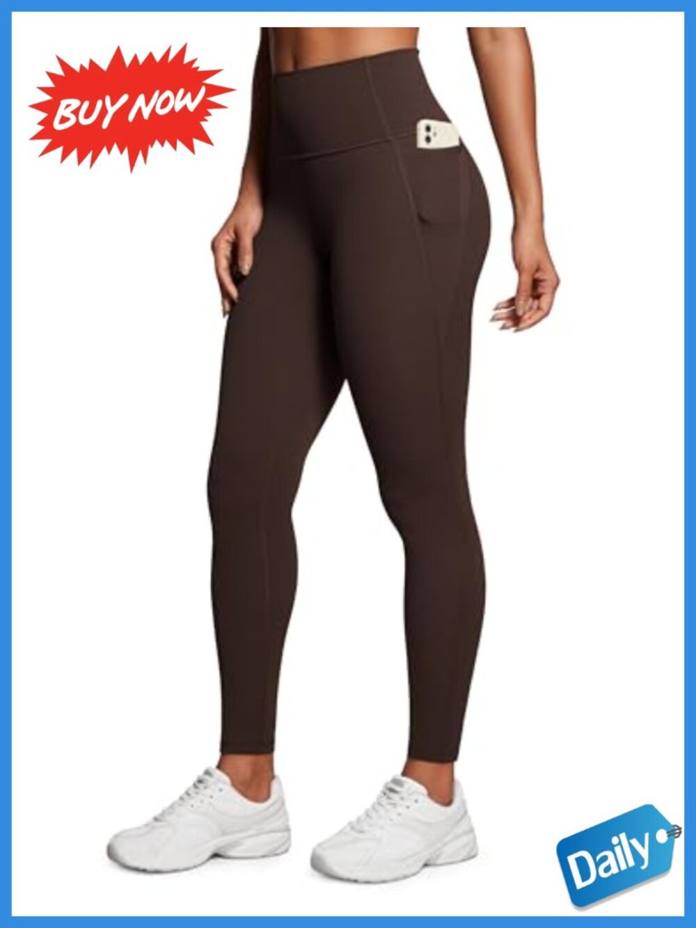 Butterluxe Leggings with Pockets 28'' High Rise Yoga Training Tummy Control